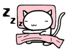 White cat Life. English Version. sticker #6021321