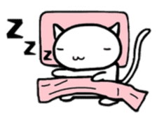 White cat Life. English Version. sticker #6021321