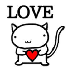 White cat Life. English Version. sticker #6021322