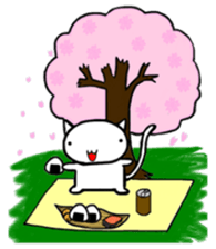 White cat Life. English Version. sticker #6021324