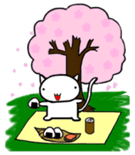 White cat Life. English Version. sticker #6021324