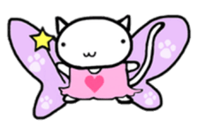 White cat Life. English Version. sticker #6021325