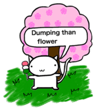 White cat Life. English Version. sticker #6021333