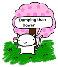 White cat Life. English Version. sticker #6021333