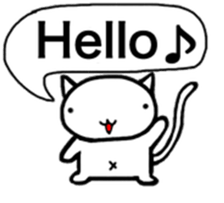 White cat Life. English Version. sticker #6021335