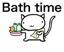 White cat Life. English Version. sticker #6021336