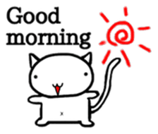 White cat Life. English Version. sticker #6021337