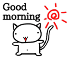 White cat Life. English Version. sticker #6021337