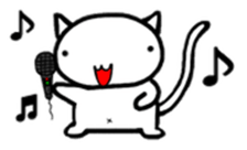 White cat Life. English Version. sticker #6021341