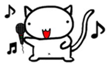 White cat Life. English Version. sticker #6021341