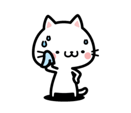 "White nyan" white cat sticker #6021837