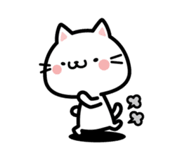 "White nyan" white cat sticker #6021844