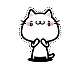 "White nyan" white cat sticker #6021853