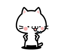 "White nyan" white cat sticker #6021860