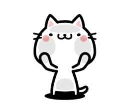 "White nyan" white cat sticker #6021862