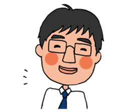 Office worker wearing glasses sticker #6022336