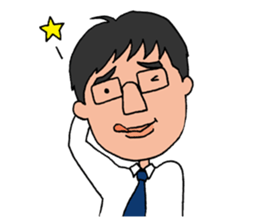 Office worker wearing glasses sticker #6022339