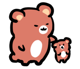 Parent and child of a bear sticker #6026228