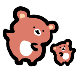 Parent and child of a bear sticker #6026229