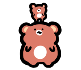 Parent and child of a bear sticker #6026248