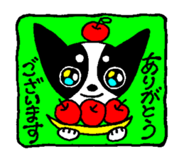 Cow Spot Chihuahua Dog Greeting Messages sticker #6029708