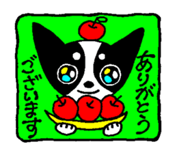 Cow Spot Chihuahua Dog Greeting Messages sticker #6029708