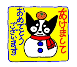 Cow Spot Chihuahua Dog Greeting Messages sticker #6029738