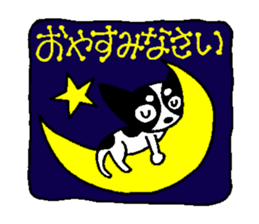 Cow Spot Chihuahua Dog Greeting Messages sticker #6029743