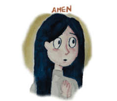 Lanty with her teddy sticker #6029805