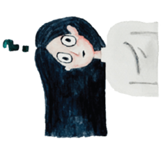 Lanty with her teddy sticker #6029807