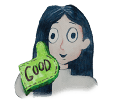 Lanty with her teddy sticker #6029809