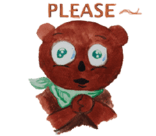 Lanty with her teddy sticker #6029815