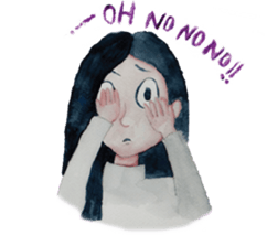 Lanty with her teddy sticker #6029817