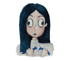 Lanty with her teddy sticker #6029827