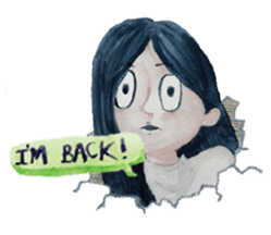 Lanty with her teddy sticker #6029835