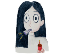 Lanty with her teddy sticker #6029841