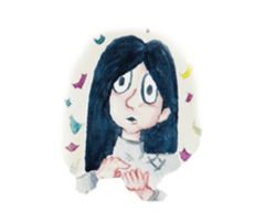 Lanty with her teddy sticker #6029843