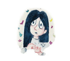 Lanty with her teddy sticker #6029843