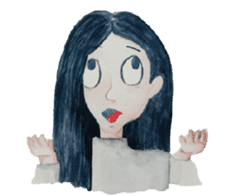 Lanty with her teddy sticker #6029847