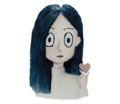 Lanty with her teddy sticker #6029849