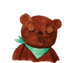 Lanty with her teddy sticker #6029855