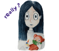 Lanty with her teddy sticker #6029858