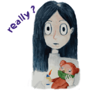 Lanty with her teddy sticker #6029858