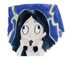 Lanty with her teddy sticker #6029859