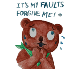 Lanty with her teddy sticker #6029862