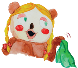 Lanty with her teddy sticker #6029863