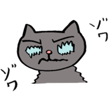 Cat always displeased face sticker #6031468