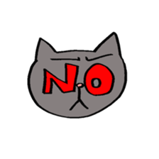 Cat always displeased face sticker #6031497