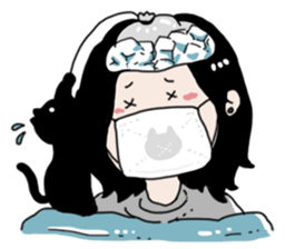 Brother sometimes black cat sticker #6032398