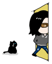 Brother sometimes black cat sticker #6032400